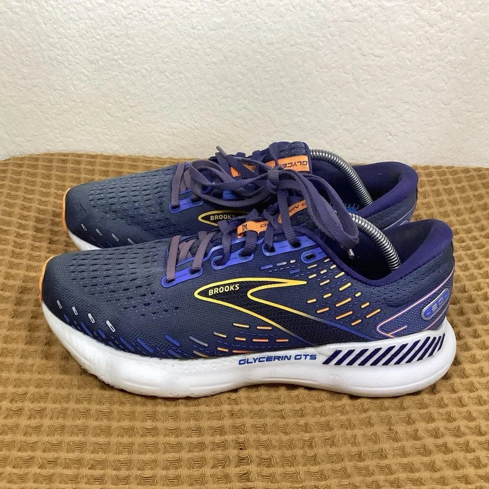 Brooks Glycerin GTS 20 1103831D444 Mens Sz 9.5 Blue Running Shoes Sneaker